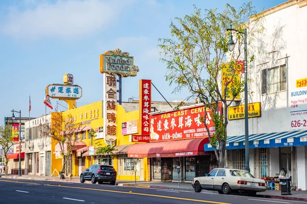 Chinatown street, Los Angeles downtown, California USA. — Stock Photo, Image