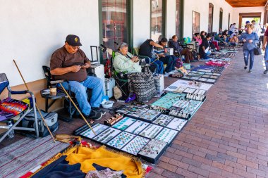 Kızılderili pazarı, Santa Fe şehir merkezi, New Mexico Abd.