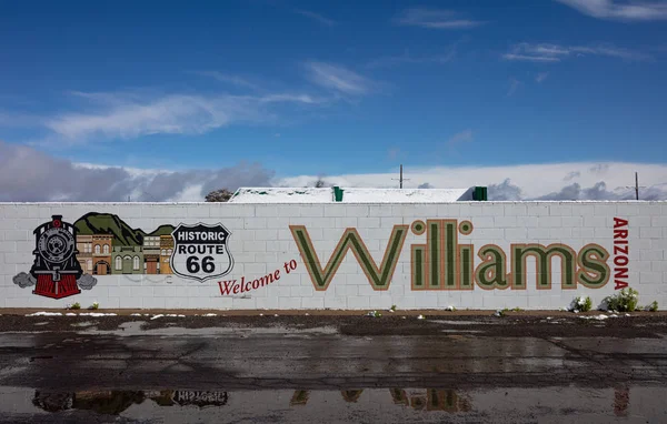 Wecome à Williams Arizona, route historique 66. États-Unis — Photo