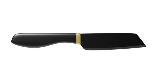 Cuchillo de cocina aislado sobre fondo blanco. ilustración 3d —  Fotos de Stock