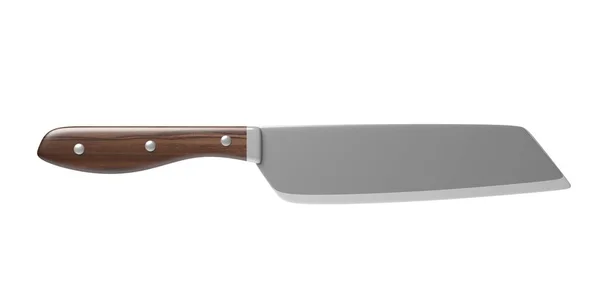 Кухонный нож изолирован на белом фоне. 3d иллюстрация — стоковое фото