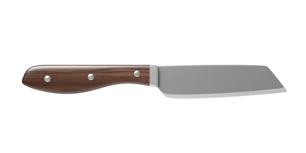Кухонный нож изолирован на белом фоне. 3d иллюстрация — стоковое фото
