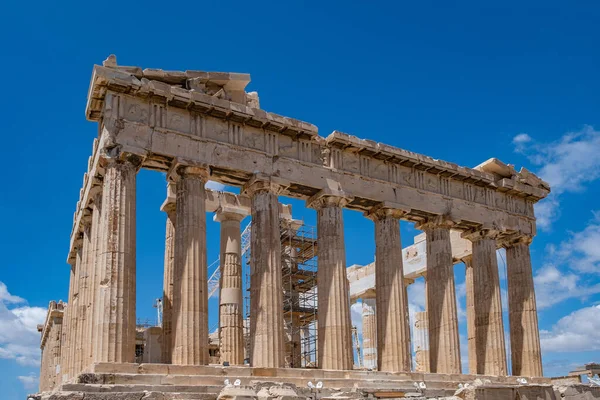 Acrópolis Atenas Grecia Fachada Del Templo Parthenon Ruinas Antiguas Del — Foto de Stock