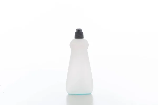Produkt Czyszczący Izolowany Białym Tle Czysta Butelka Detergentu Chemicznego Gospodarstwa — Zdjęcie stockowe