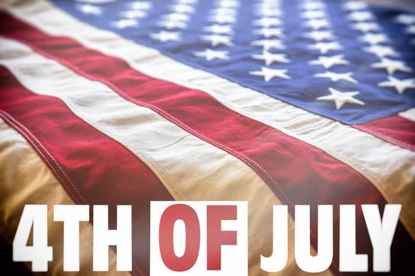 4Th July Text United States America Flag Background Usa Happy — Stock Photo, Image