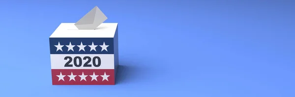 Usa Election 2020 Concept White Envelope Ballot Box Slot America — Stock Photo, Image