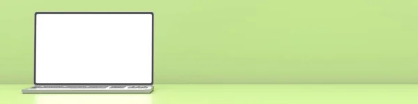 Ноутбук Порожній Шаблон Екрану Комп Ютер Відкритим Видом Спереду Порожній — стокове фото