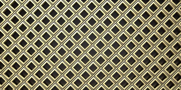 Geometrik Kare Şekilli Arka Plan Metal Dokular Sarı Altın Rengi — Stok fotoğraf