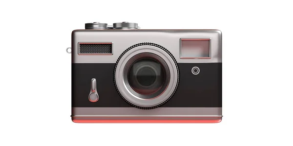 Photo Camera Vintage Style Retro Old Fashioned Camera Isolated Cutout — Stock Photo, Image