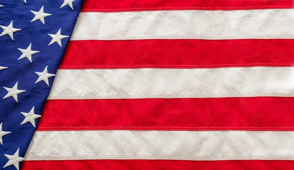 Amerikaanse Vlag Bovenaanzicht Amerikaanse Vlag Achtergrond Textuur Herdenkingsdag Juli Onafhankelijkheidsdag — Stockfoto
