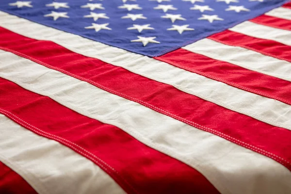 Usa Flag Detail Closeup View American Flag Background Texture Memorial — Stock Photo, Image