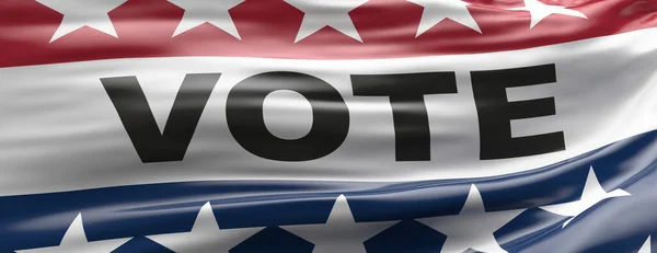 Выборы Сша Голосование Текстовое Сообщение Американском Флаге Цвета Патриотическими Звездами — стоковое фото