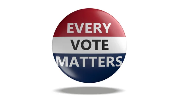 Usa Elections Badge Button Every Vote Matters Text Message American — Stock Photo, Image