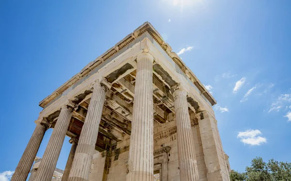 Athens Acropolis Greece Landmark Temple Athena Erechtheum Ancient Greek Ruins — Stock Photo, Image