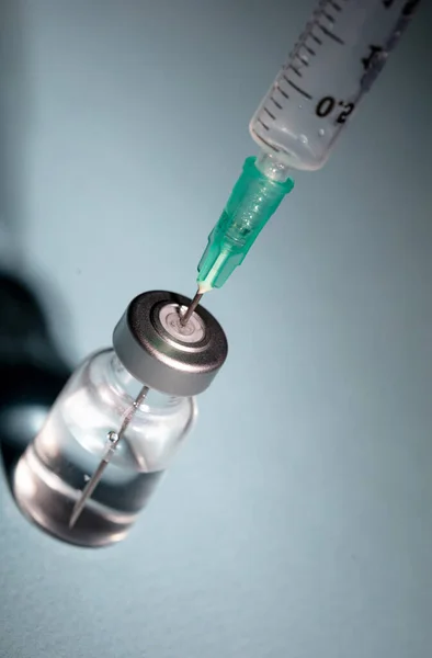 Aşı Koronavirüs Aşısı Covid Gribi Önleme Aşılama Konsepti Viyal Doz — Stok fotoğraf