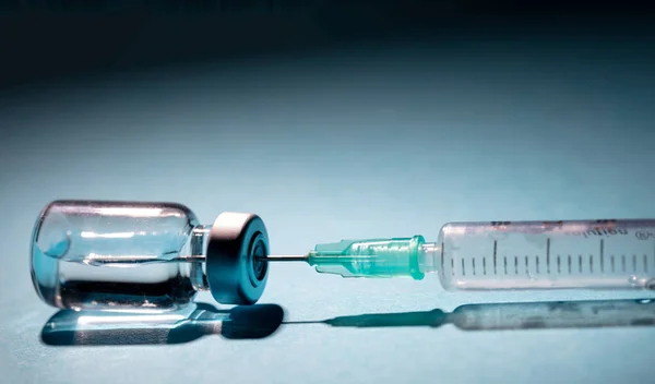 Aşı Koronavirüs Aşısı Covid Gribi Önleme Aşılama Konsepti Viyal Doz — Stok fotoğraf