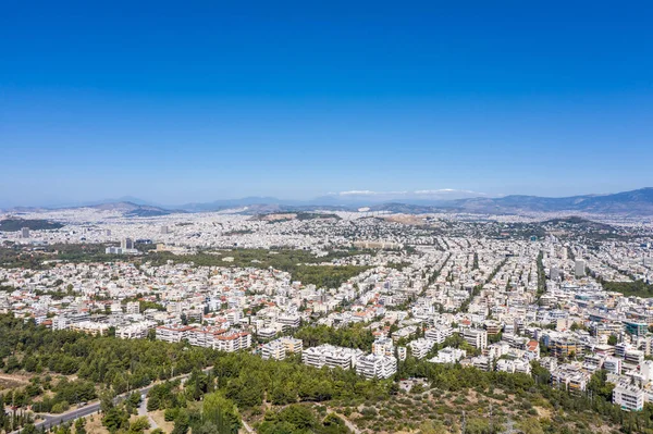 Atina Yunanistan Dan Hava Görüntüsü Atina Nın Hymettus Dağı Ndan — Stok fotoğraf