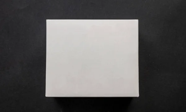 Τετράγωνο Κουτί Συσκευασίας Κενό Διαφημιστικό Πρότυπο Για Συσκευασία Των Προϊόντων — Φωτογραφία Αρχείου