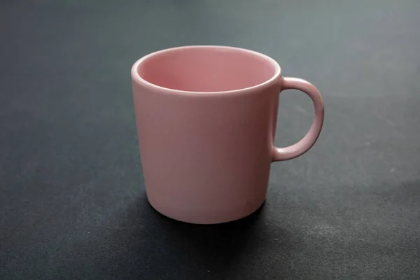 Tasse Café Sur Fond Noir Une Maquette Tasse Boisson Chaude — Photo