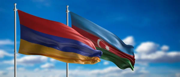 Crise Des Relations Entre Arménie Azerbaïdjan Concept Conflit Haut Karabakh — Photo