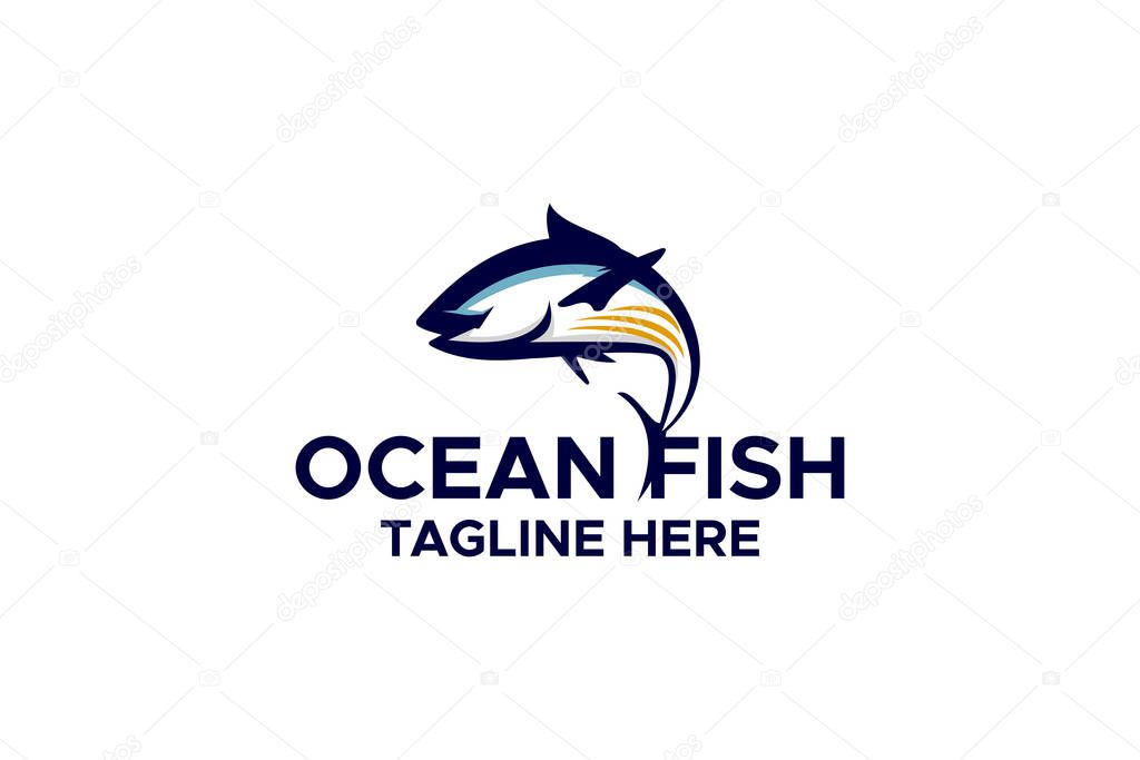 Ocean Fish Wildlife Black Colored Illustration