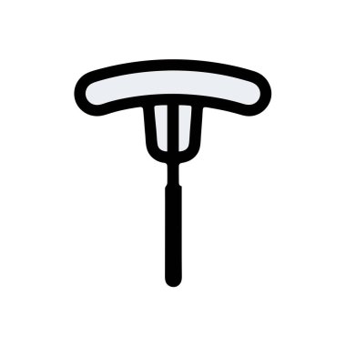 Yemek, et ve yiyeceği temsil eden, çatalın üzerindeki sosisin basit bir simgesi. Barbekü, ızgara, restoran menüsü ya da öğle yemeği konsepti için minimal grafik