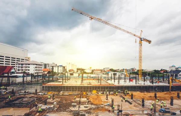 Work Crane Construction Site — Stock Photo, Image