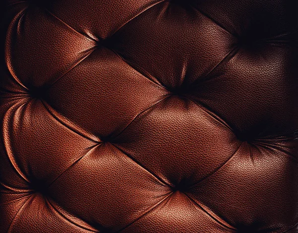 Genuine Leather Upholstery Background Luxury Decoration Brown Tones — Stock Photo, Image