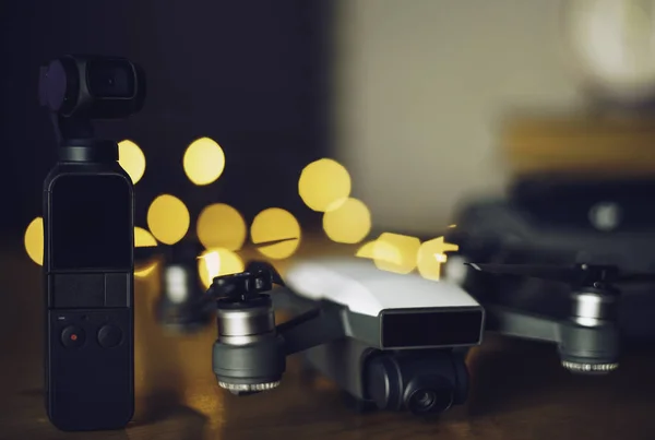 Novo Gadget Dji Osmo Pocket Pequena Câmera Combinar Com Gimbal — Fotografia de Stock