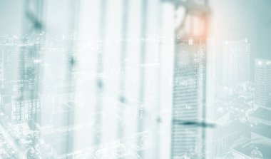 Beyaz arka plan bulanıklık, Modern bina iç bulanıklık