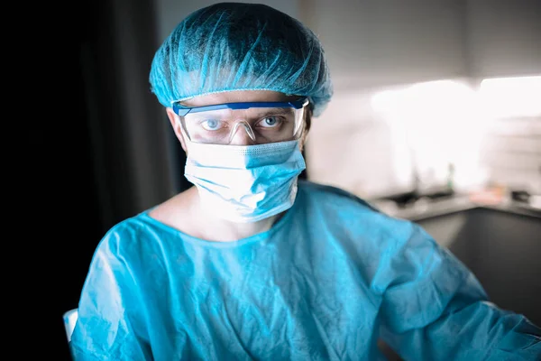 Scientist Holds His Hand Test Tube Virus — Stock Photo, Image