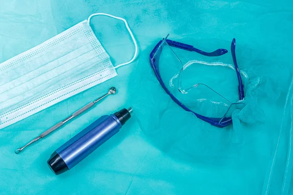 Instrumentos Quirúrgicos Gafas Máscara — Foto de Stock