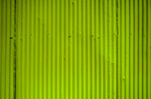 Green corrugated metal zinc wall