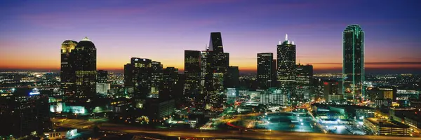 City Skyline Wolkenkrabbers Het Centrum Van Dallas Verenigde Staten — Stockfoto