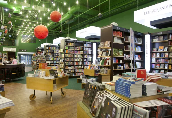 Amplio Interior Librería Tartu Estonia —  Fotos de Stock