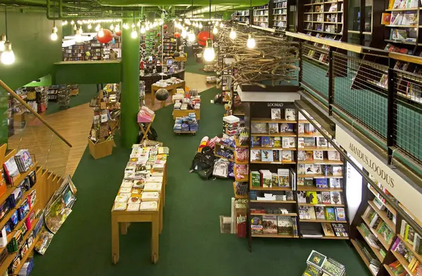 Large Bookstore Interior Tartu Estonia — Stock Photo, Image