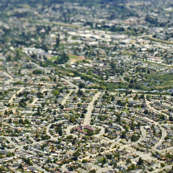 Aerial View Church Center Neighborhood Santa Cruz California Usa — Stock Photo, Image