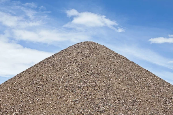 Gravel Pile Blue Sky White Clouds — Stock Photo, Image