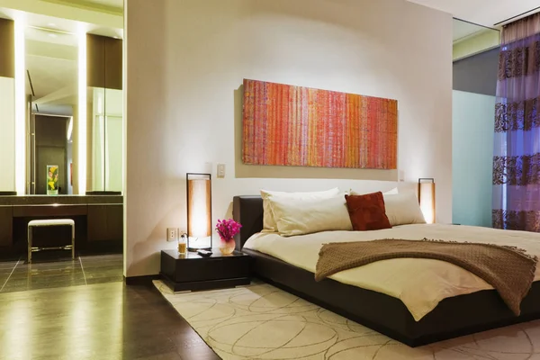 Schlafzimmer Raum Luxus Wohnung Dallas Texas Vereinigte Staaten — Stockfoto