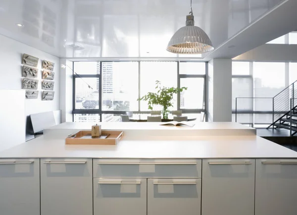 Cuisine Moderne Dans Appartement Luxe — Photo