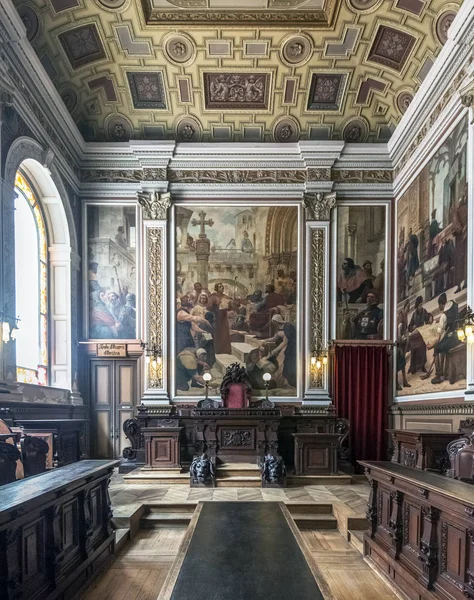 Zdobený Pokoj Paláci Exchange Palace Porto Portugalsko — Stock fotografie