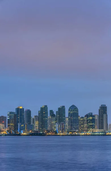 City Skyline Lit Night San Diego California United States — Stock Photo, Image