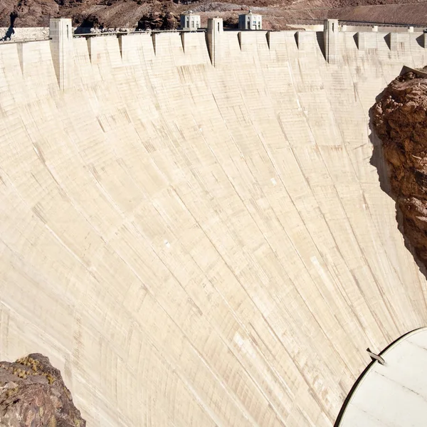 Industrial Dam Wall Structure Hoover Dam Las Vegas Nevada Estados —  Fotos de Stock