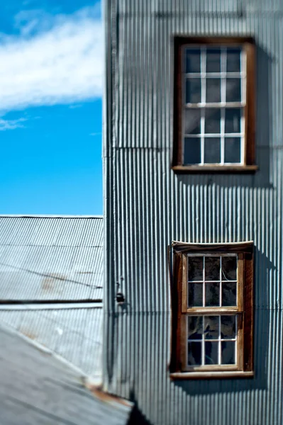 Ramen Bouw Muur Met Metalen Gevelbeplating — Stockfoto