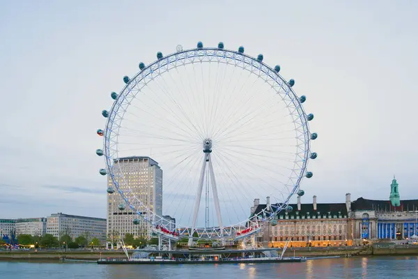 London Eye Wheel Twilight Cityscape London England United Kingdom — Stock Photo, Image
