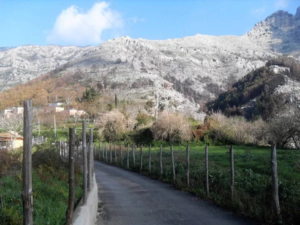 Mount Faito Talya Sorrento Kıyısında — Stok fotoğraf