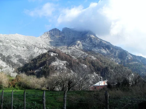 Mount Faito Talya Sorrento Kıyısında — Stok fotoğraf