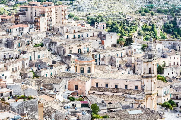 Vista General Ciudad Modica Isla Cicily Italia —  Fotos de Stock