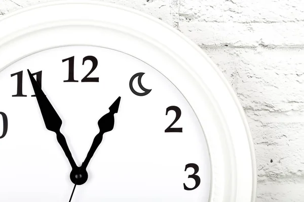 Concept Prévisions Météorologiques Horloge Indiquant Météo Lune — Photo