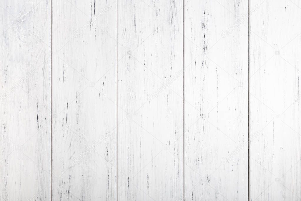 White painted wooden texture. Natural background